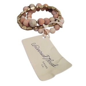 Universal Threads Genuine Stone Gold Tone Elastic Bracelet